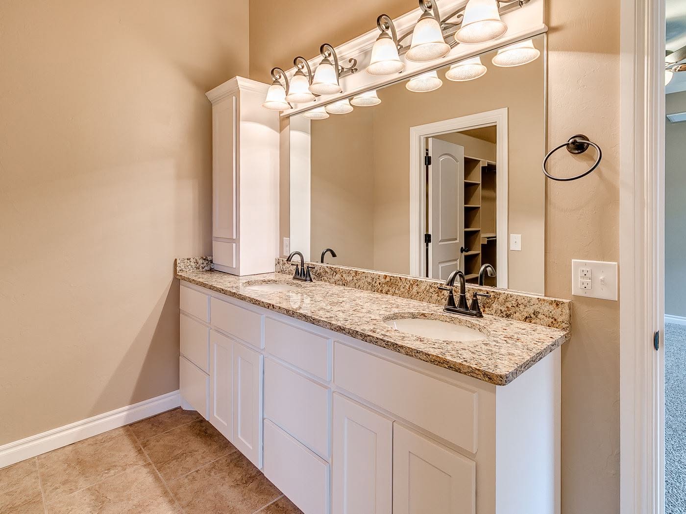 Vanity light sconce and sink brass faucet swap