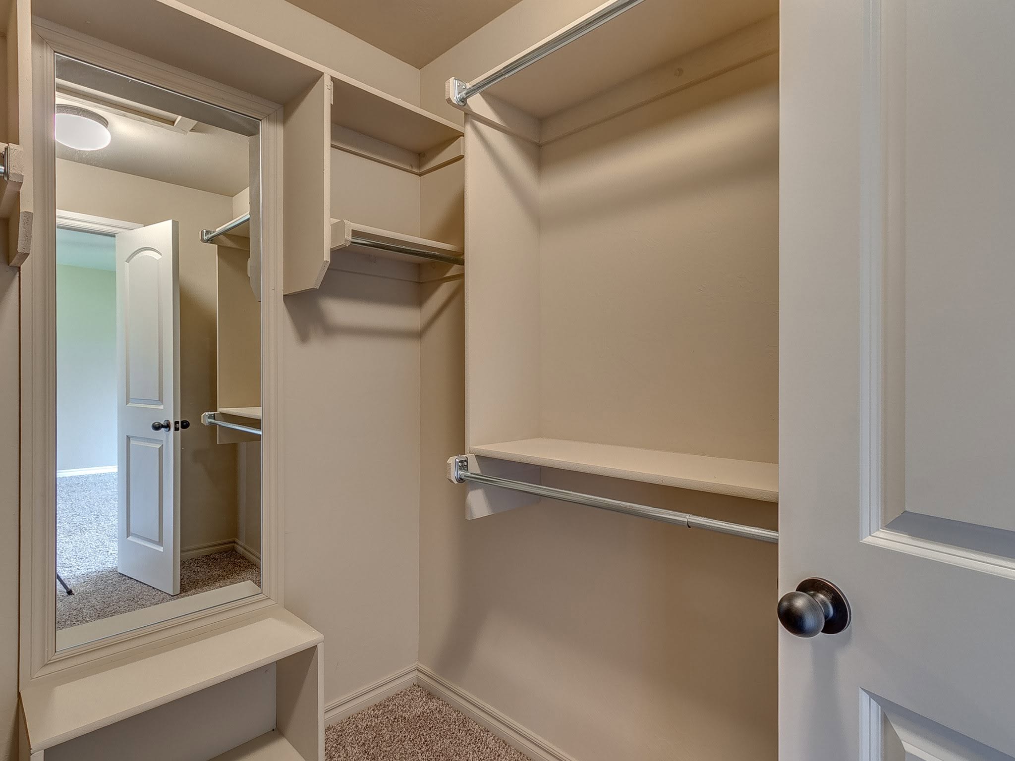Custom master walk-in closet system