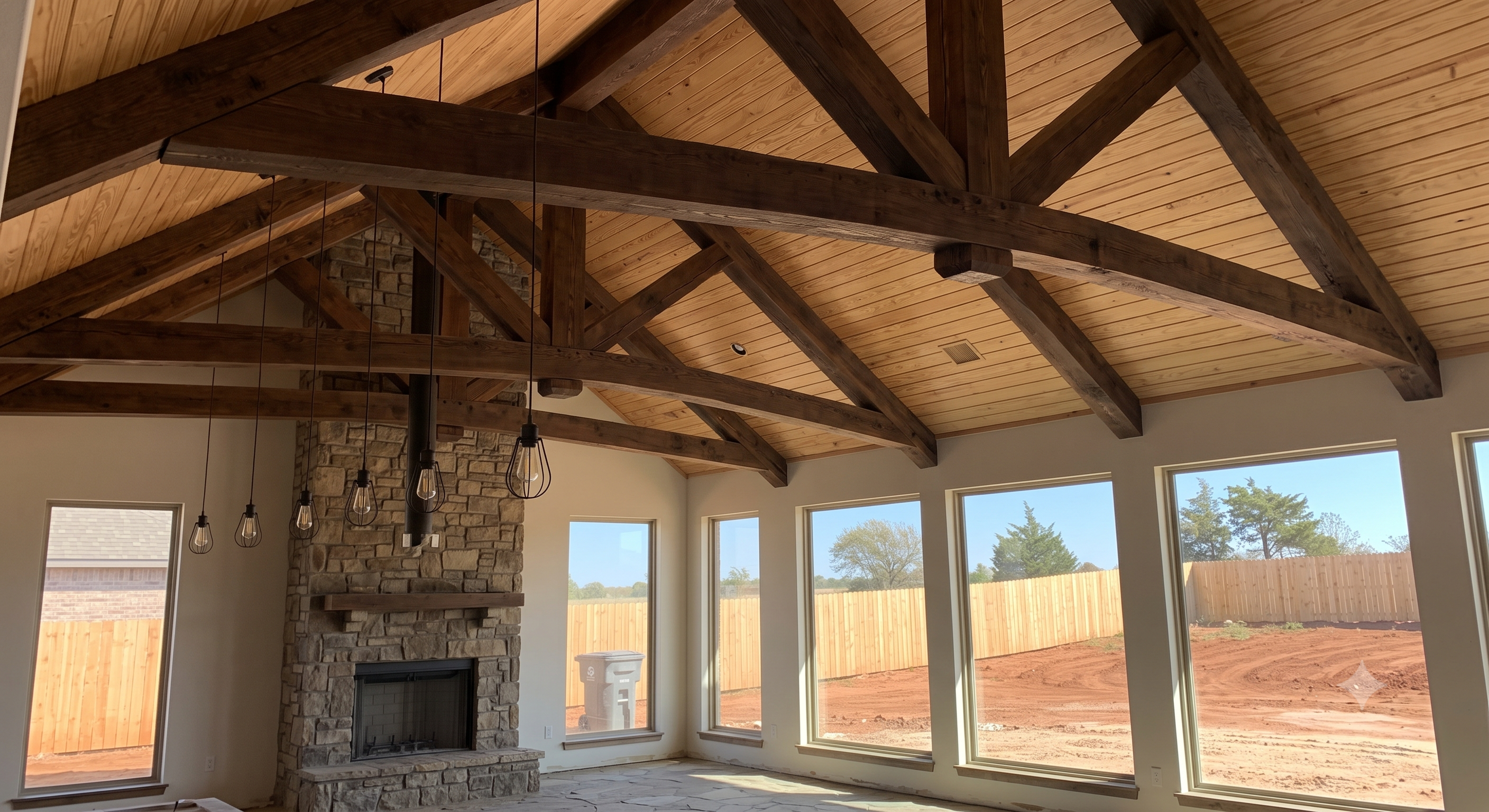 Hollow box beam ceiling mounting and trim scribing
