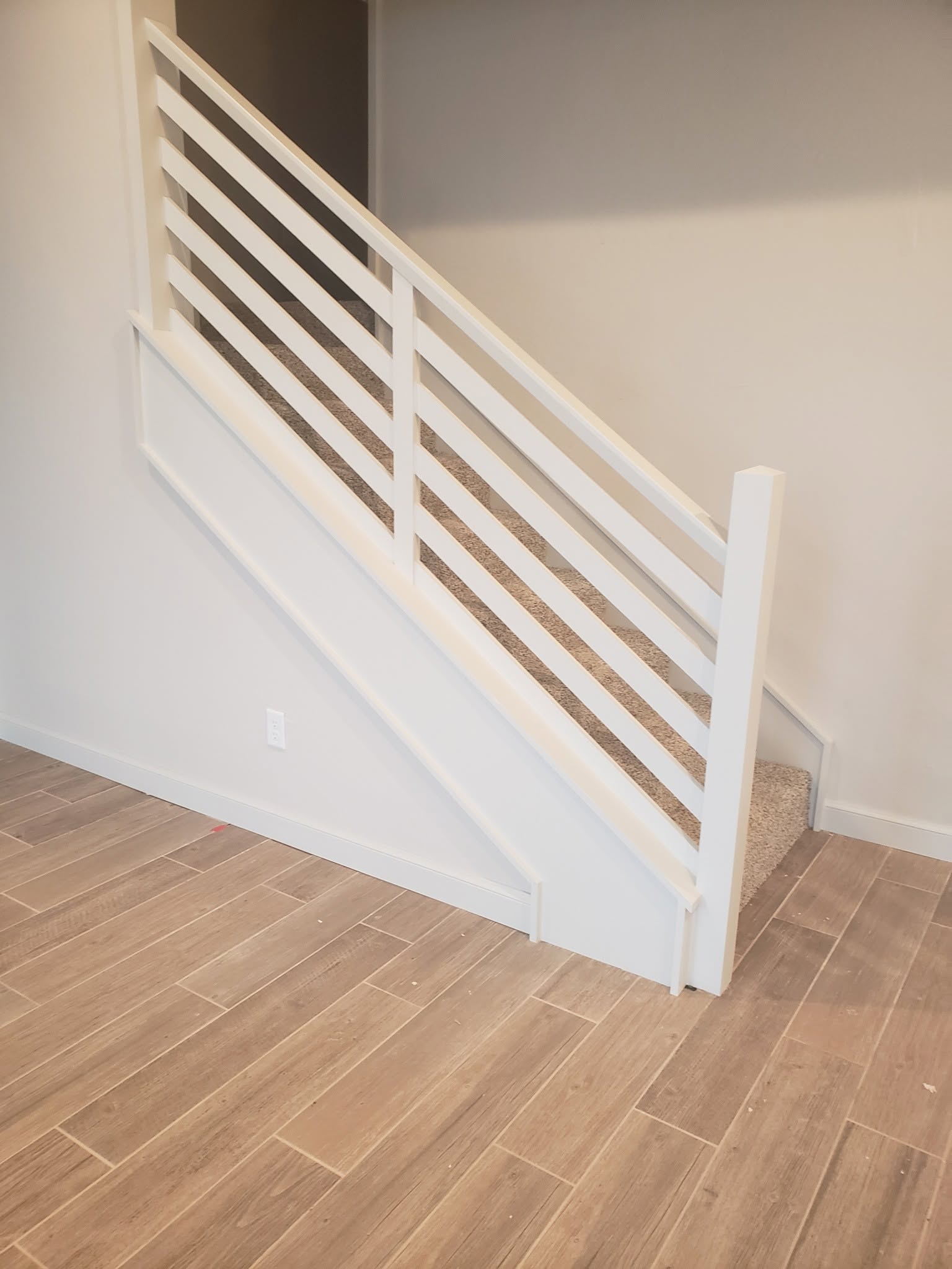 Handcrafted custom wooden staircase