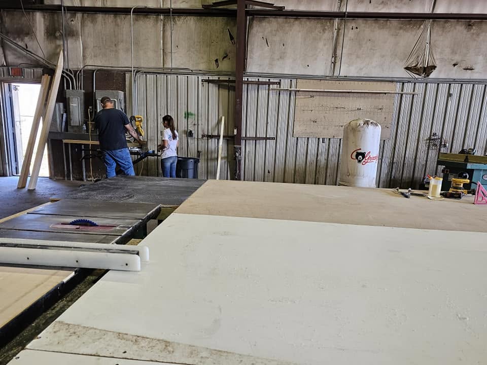Craftsman precision alignment working on wood